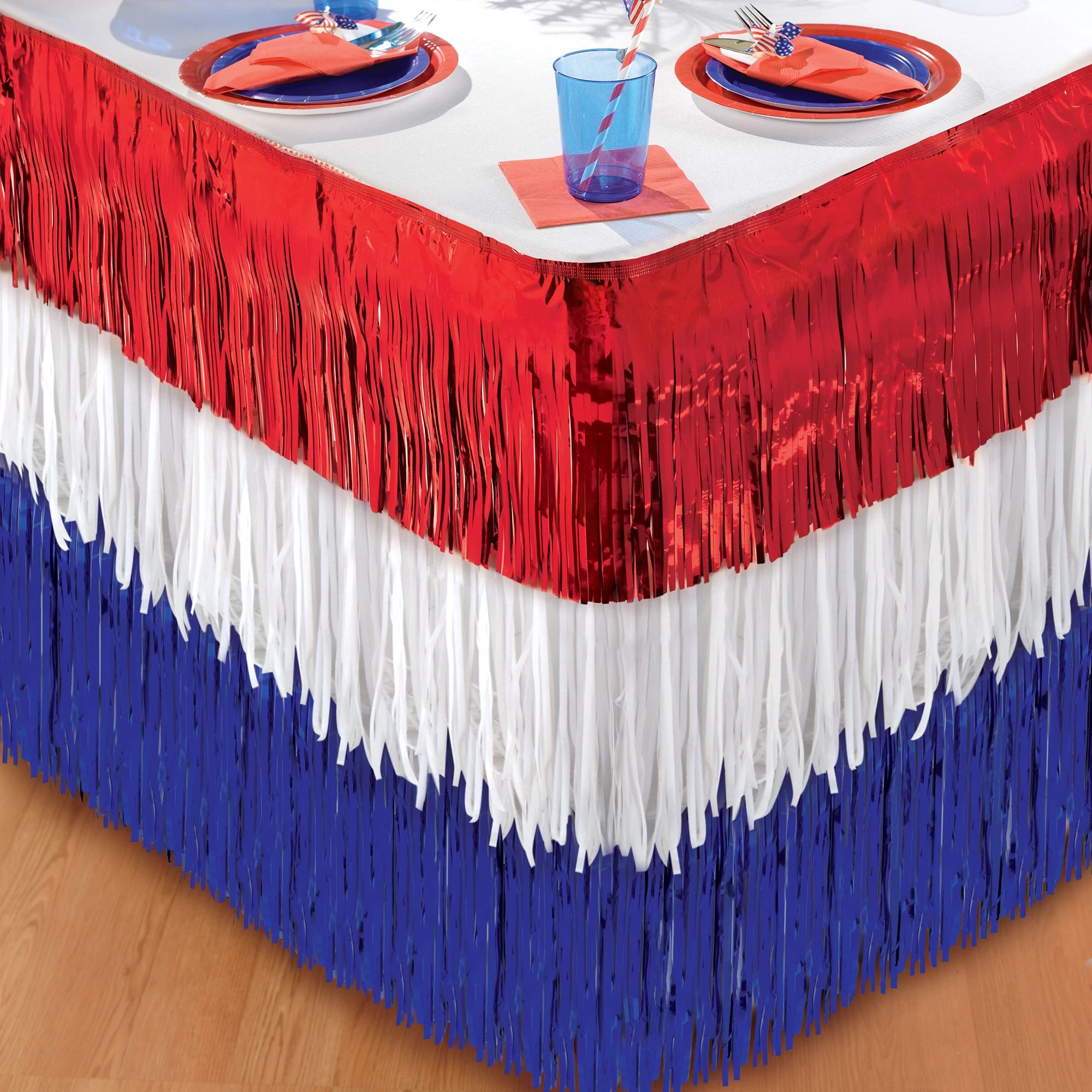 Mardi Gras Fringe Table Skirt - Table Skirts