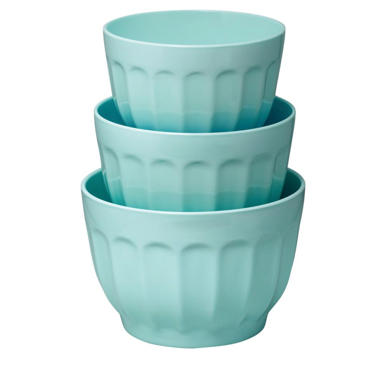 Set of 3 Melamine Mixing Bowls, Blue Sold by at Home