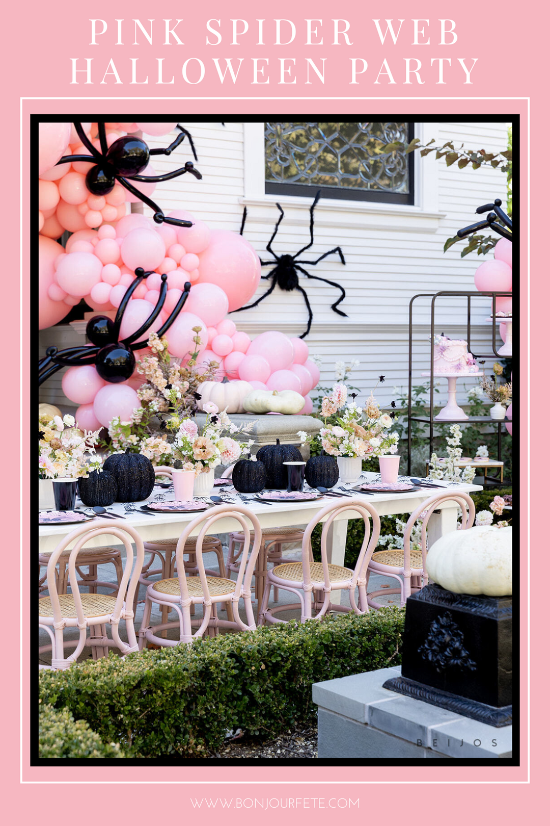 HOW TO THROW A PINK SPIDER WEB HALLOWEEN PARTY