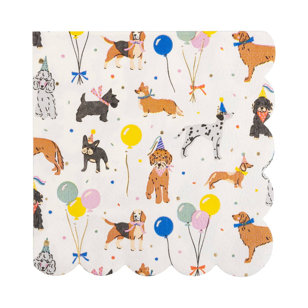 PET1138 - Dog Party Cocktail Napkin My Mind’s Eye PET1138 - Dog Party Cocktail Napkin Bonjour Fete - Party Supplies