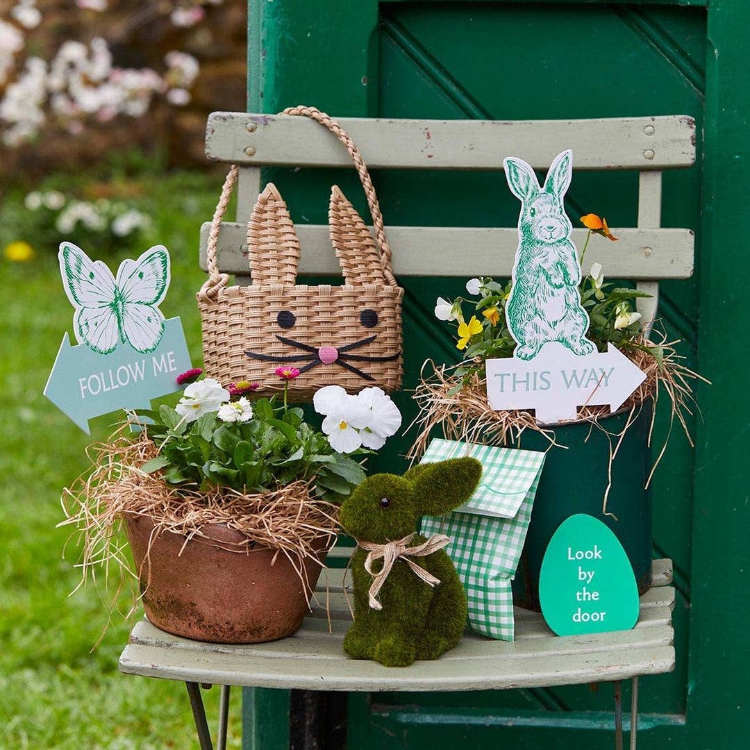 Recycled Paper Bunny Shaped Basket | Easter Decor | Talking Tables Recycled Paper Bunny Shaped Basket | Easter Decor | Bonjour Fete - Party Supplies