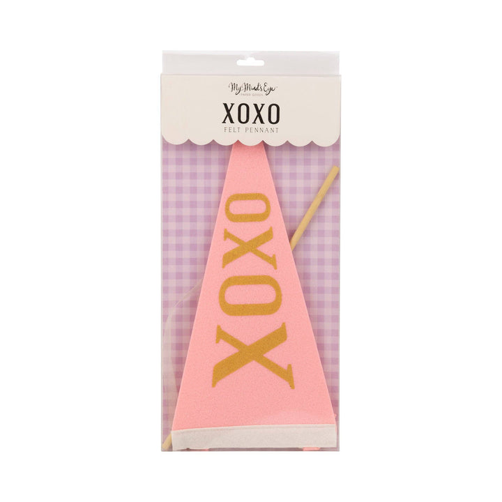 XOXO FELT PENNANT BANNER My Mind’s Eye Valentine's Day Decor XOXO FELT PENNANT BANNER Bonjour Fete - Party Supplies