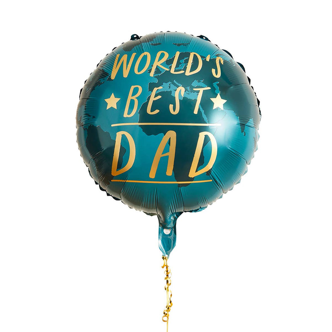 World's Best Dad 22" Foil Balloon 1 Pack Hootyballoo by Club Green World's Best Dad 22" Foil Balloon 1 Pack Bonjour Fete - Party Supplies