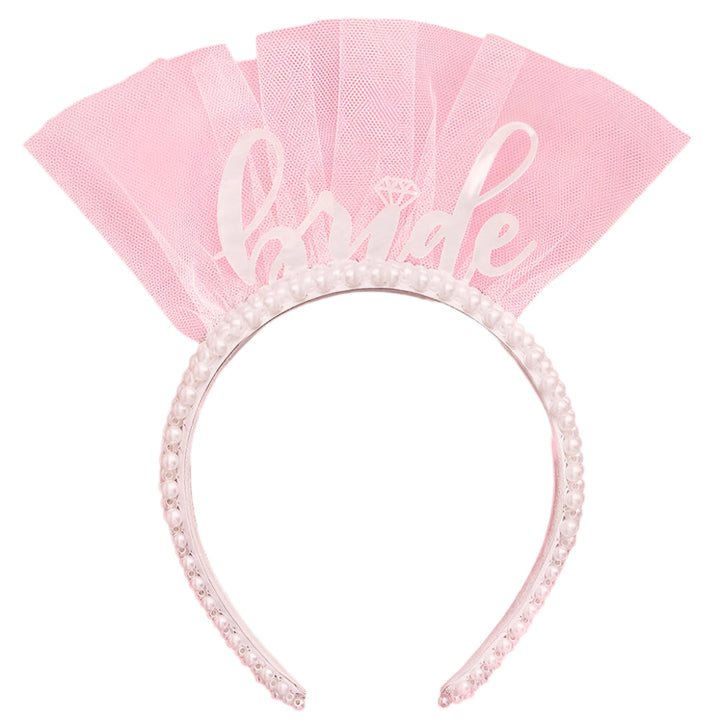 BRIDE PEARL HEADBAND xo, Fetti Party Hats & Sashes BRIDE PEARL HEADBAND Bonjour Fete - Party Supplies