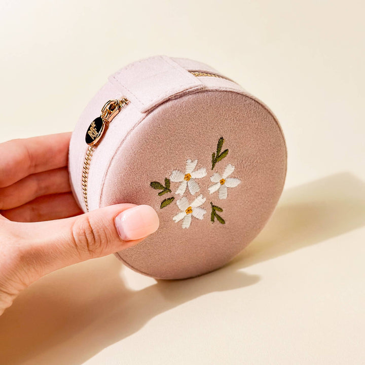 ROUND VELVET JEWELRY CASE The Darling Effect Adult Jewelry & Accessories ROUND VELVET JEWELRY CASE Bonjour Fete - Party Supplies