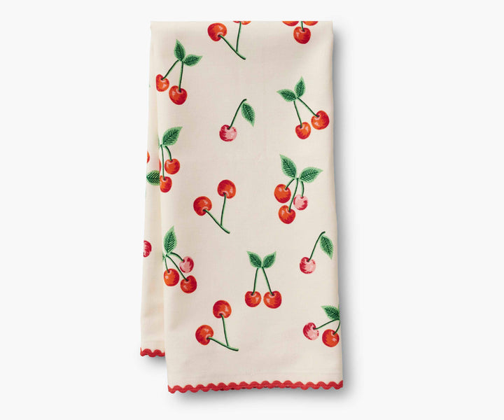 Cherries Tea Towel Rifle Paper Co. Cherries Tea Towel Bonjour Fete - Party Supplies