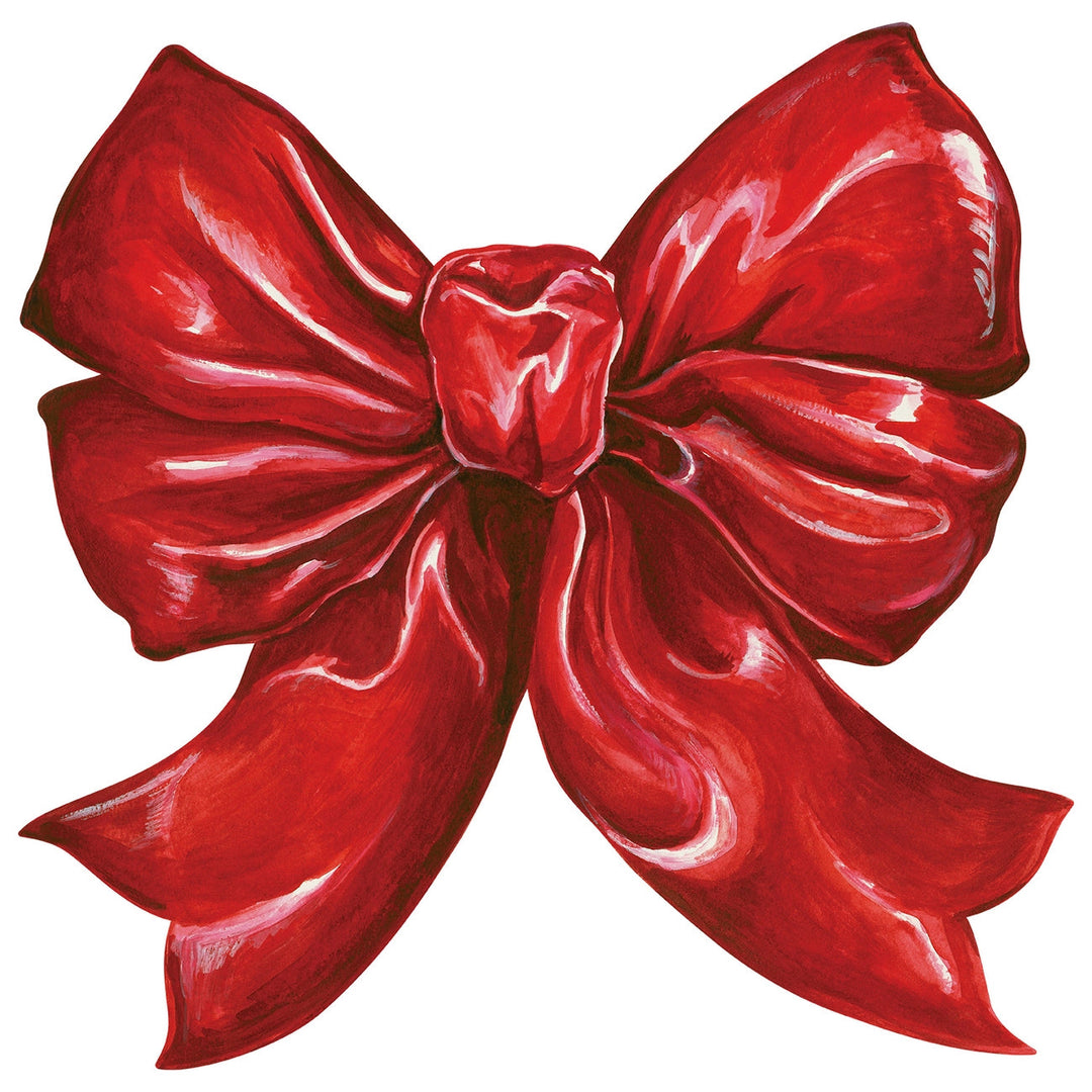 RED BOW PLACEMATS Hester & Cook Placemats Bonjour Fete - Party Supplies