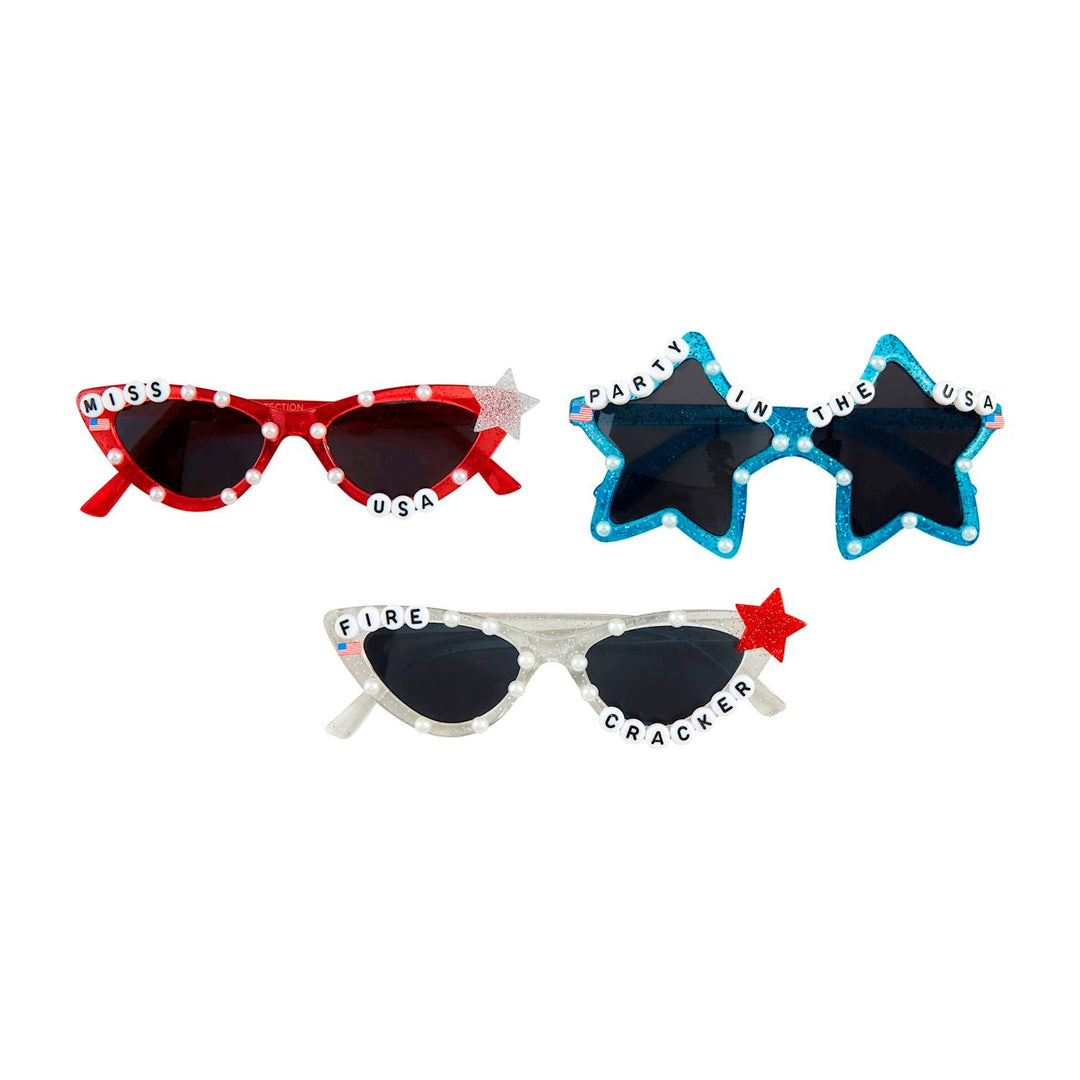 KIDS PATRIOTIC SUNGLASSES Mud Pie 4th of July KIDS PATRIOTIC SUNGLASSES Bonjour Fete - Party Supplies