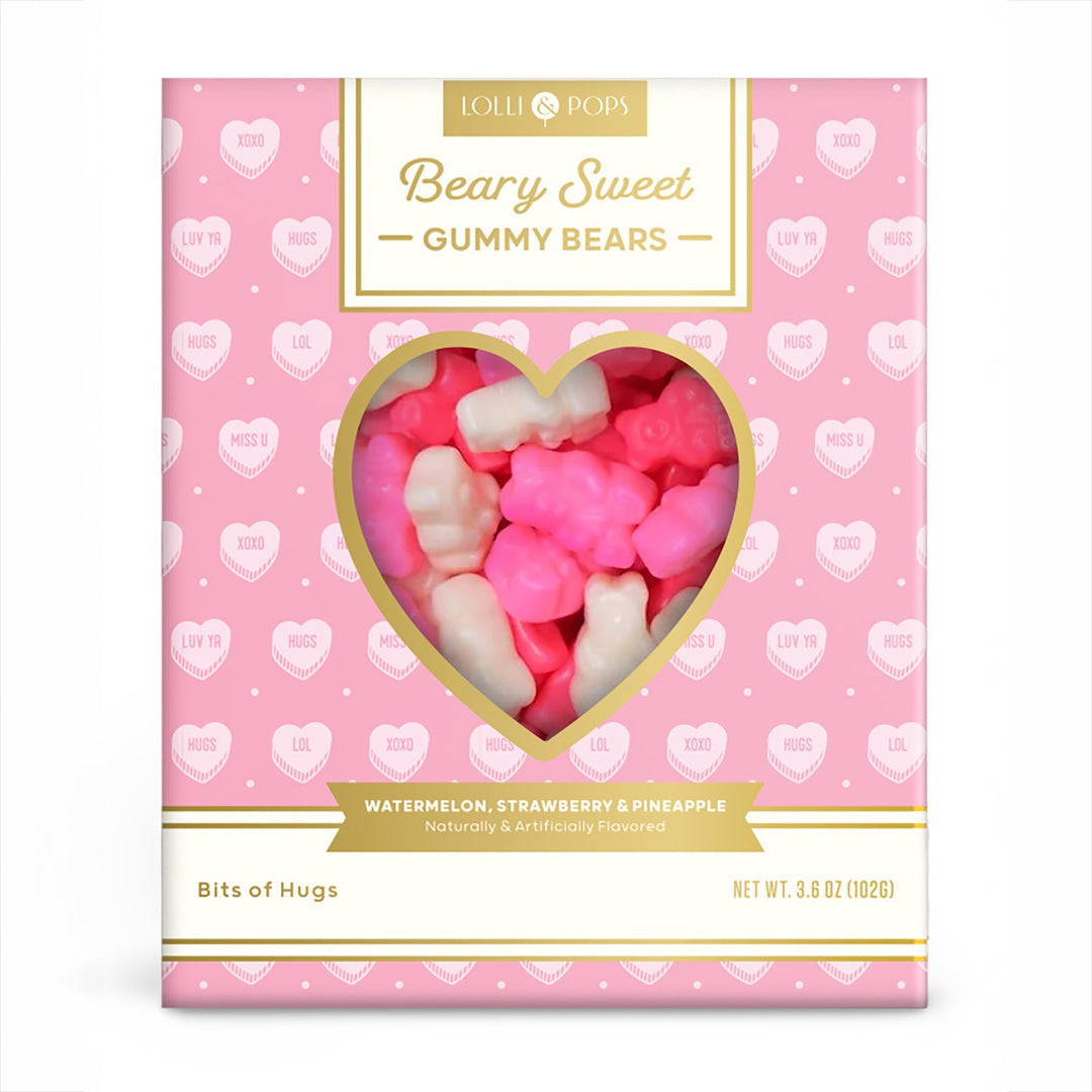 GUMMY BEAR HEART BOX Lollli & Pops Candy GUMMY BEAR HEART BOX Bonjour Fete - Party Supplies