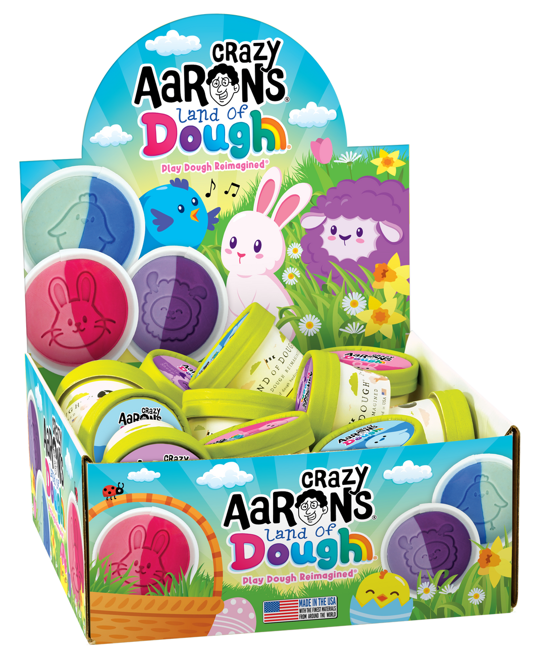 Land of Dough 18 Count 1.5 Ounce Cup Easter POP: Multi-Colored Land of Dough Land of Dough 18 Count 1.5 Ounce Cup Easter POP: Multi-Colored Bonjour Fete - Party Supplies