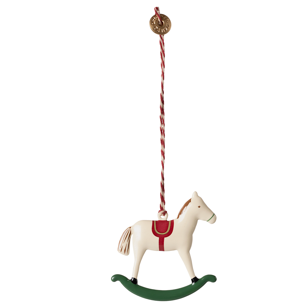 ROCKING HORSE METAL ORNAMENT BY MAILEG Maileg USA Christmas Ornament Bonjour Fete - Party Supplies