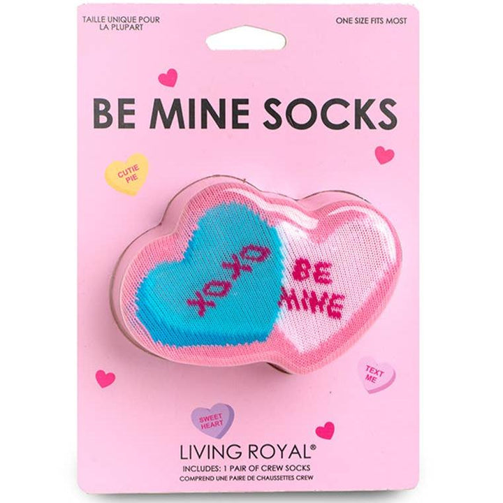 3D Packaged Crew Socks - V-Day Hearts - "Be Mine" - Pink Living Royal 3D Packaged Crew Socks - V-Day Hearts - "Be Mine" - Pink Bonjour Fete - Party Supplies