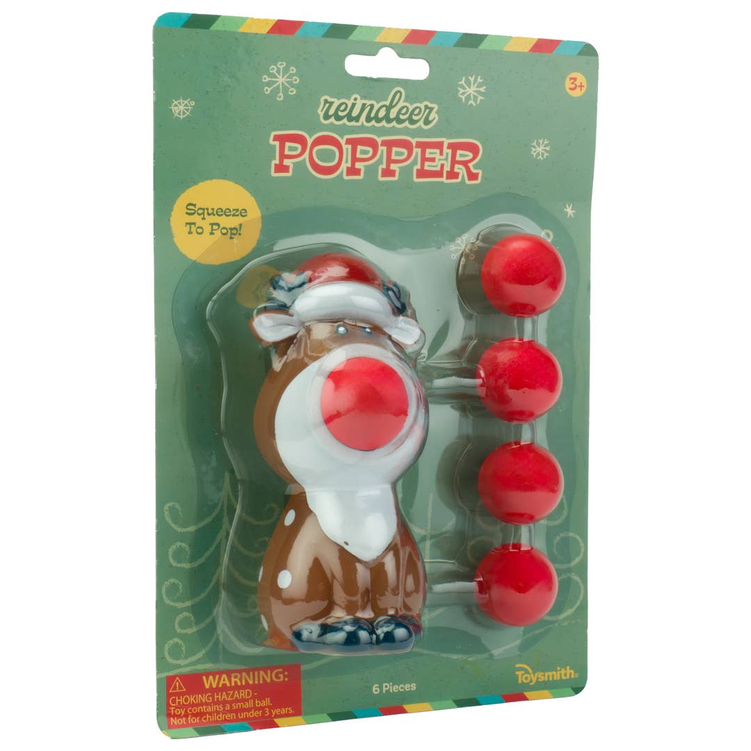 Reindeer Ball Popper Bonjour Fete Party Supplies Stocking Stuffers & Holiday Party Favors