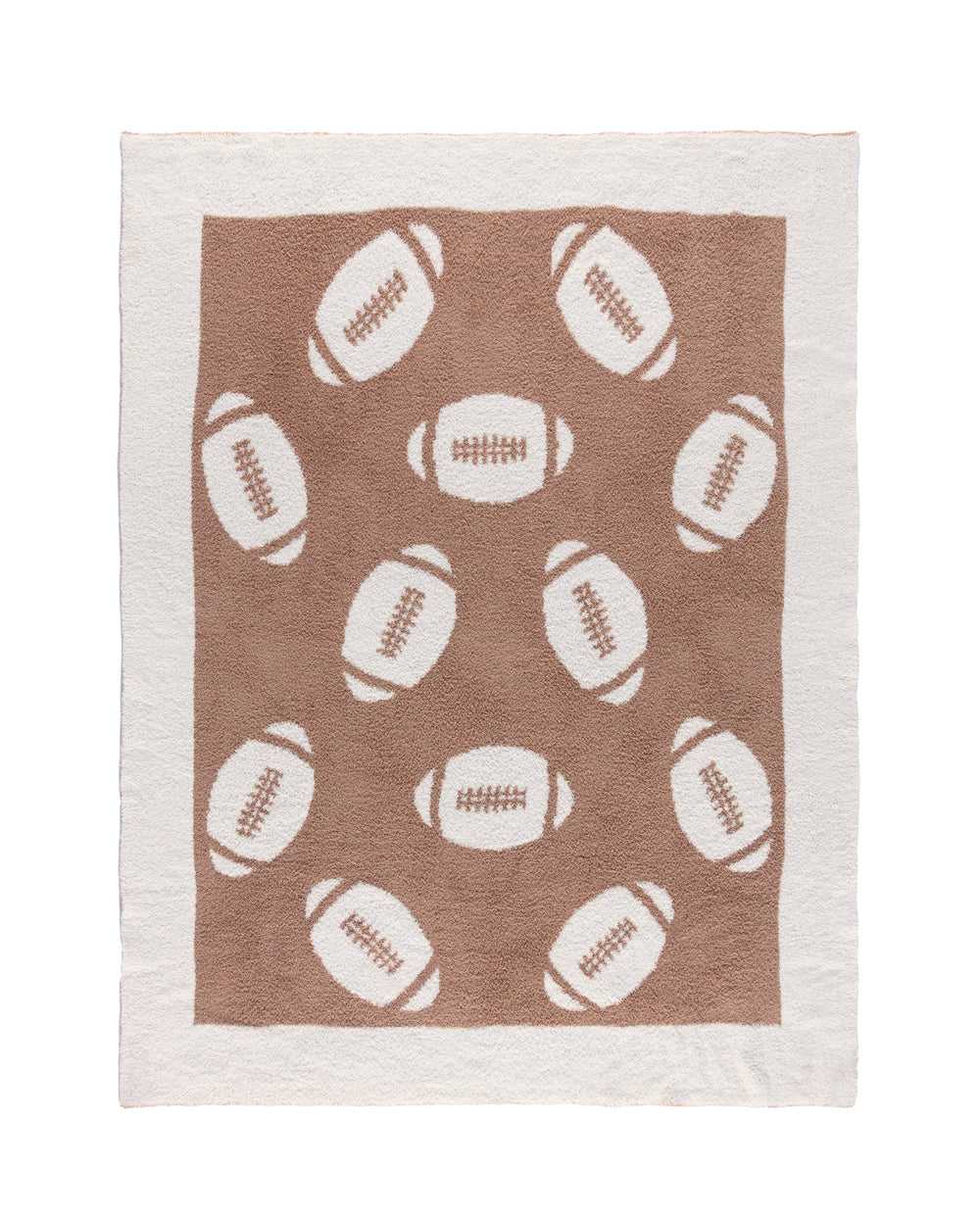 FOOTBALL REVERSIBLE THROW BLANKET Shiraleah Bonjour Fete - Party Supplies