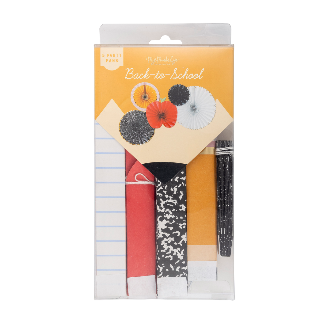 Back To School Fan Set Bonjour Fete Party Supplies Back To School