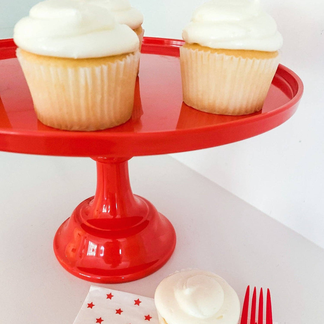 Red Melamine Cake Stand Bonjour Fete Party Supplies Valentine's Day Baking