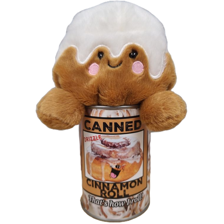 Canned Cinnamon Roll | Baking Plush in a Can w/Funny Jokes: Pop Top Lid Canned Gifts Canned Cinnamon Roll | Baking Plush in a Can w/Funny Jokes: Pop Top Lid Bonjour Fete - Party Supplies