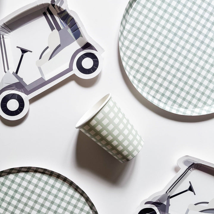 Golf Cart Paper Party Plates Josi James Golf Cart Paper Party Plates Bonjour Fete - Party Supplies