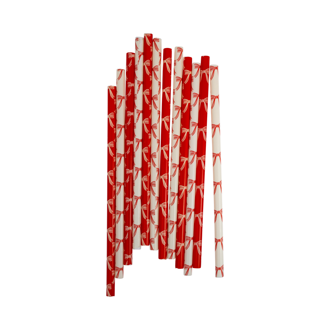 FESTIVE BOWS REUSABLE STRAWS My Mind’s Eye Party Straws FESTIVE BOWS REUSABLE STRAWS Bonjour Fete - Party Supplies