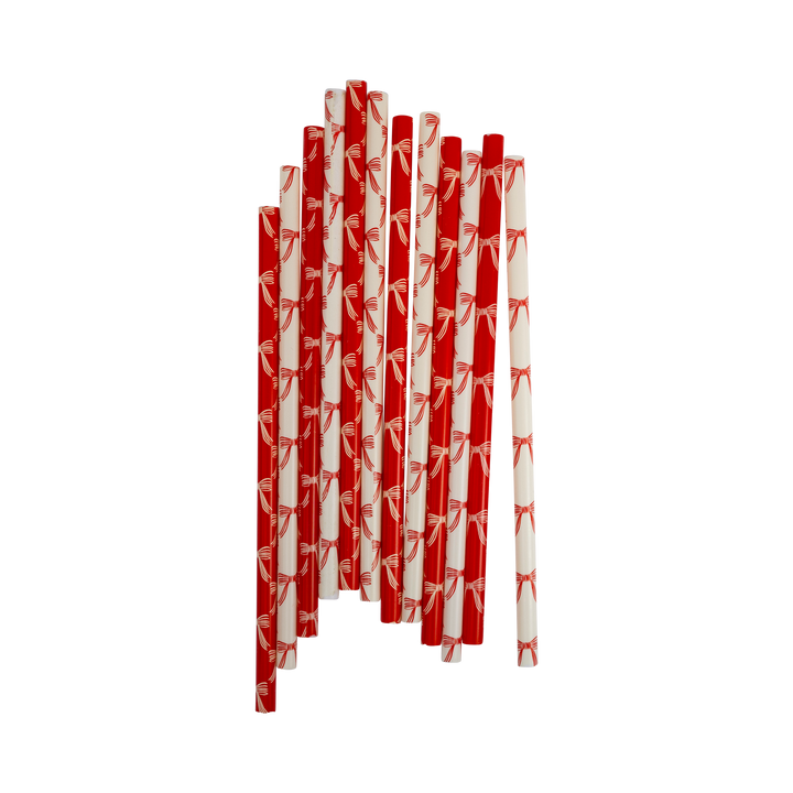 FESTIVE BOWS REUSABLE STRAWS My Mind’s Eye Party Straws FESTIVE BOWS REUSABLE STRAWS Bonjour Fete - Party Supplies