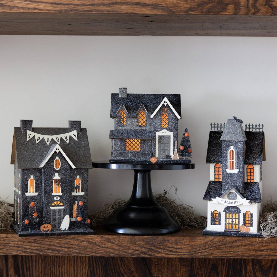 WITCH COTTAGE HAUNTED VILLAGE HOUSE My Mind’s Eye Halloween Home Decor Bonjour Fete - Party Supplies