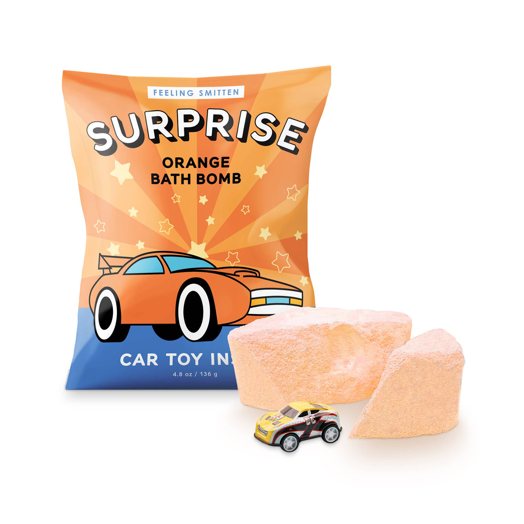 Race Car Surprise Bath Bomb 4.8 oz - Surprise Toy Inside Feeling Smitten Race Car Surprise Bath Bomb 4.8 oz - Surprise Toy Inside Bonjour Fete - Party Supplies