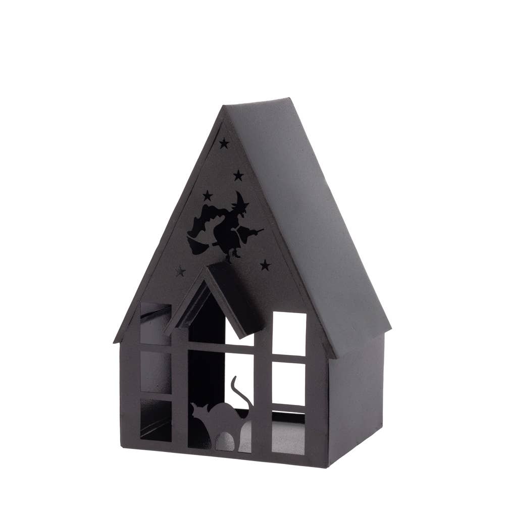 METAL HAUNTED HOUSE DECOR Boston International Halloween Home Decor 8.25" TALL Bonjour Fete - Party Supplies