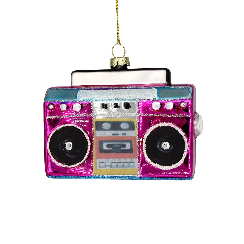 Christmas Ornament Vintage Glass Bulk Pink Boombox 108 Style Chive Christmas Ornament Vintage Glass Bulk Pink Boombox 108 Style Bonjour Fete - Party Supplies