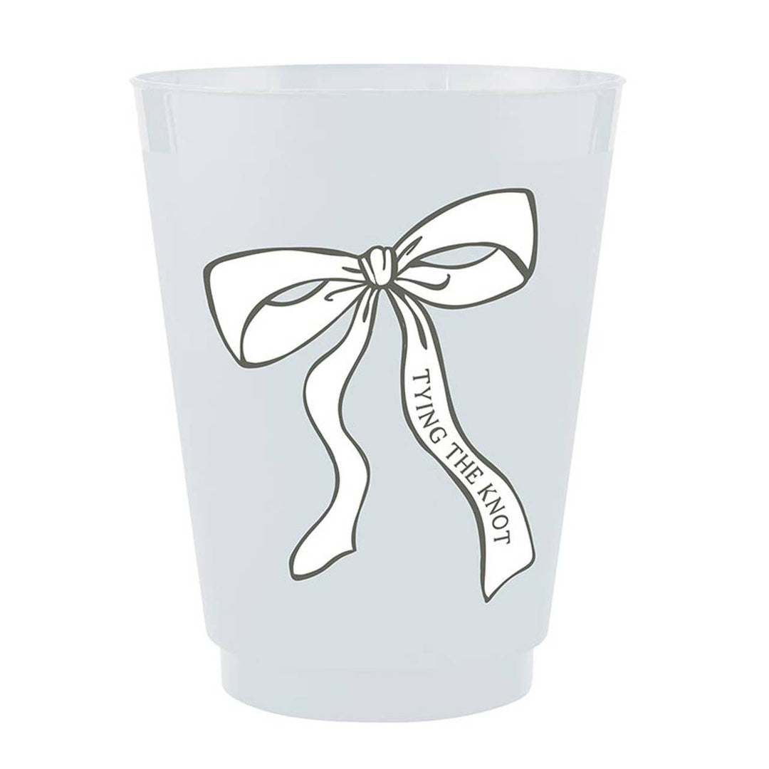 Frost Cups - Tying the Knot: BPA-Free Plastic / 4.5" H, 3.5 dia, 16 oz, 8 count/package Slant Collections by Creative Brands Frost Cups - Tying the Knot: BPA-Free Plastic / 4.5" H, 3.5 dia, 16 oz, 8 count/package Bonjour Fete - Party Supplies