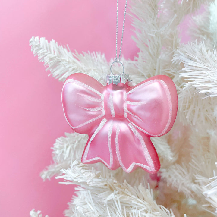 PINK BOW CHRISTMAS ORNAMENT Rock Paper Scissors Christmas Ornament PINK BOW CHRISTMAS ORNAMENT Bonjour Fete - Party Supplies