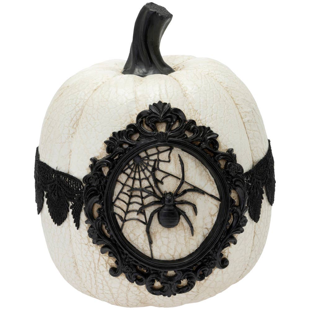 White Spider Lace Pumpkin Bonjour Fete Party Supplies Halloween Home Decor