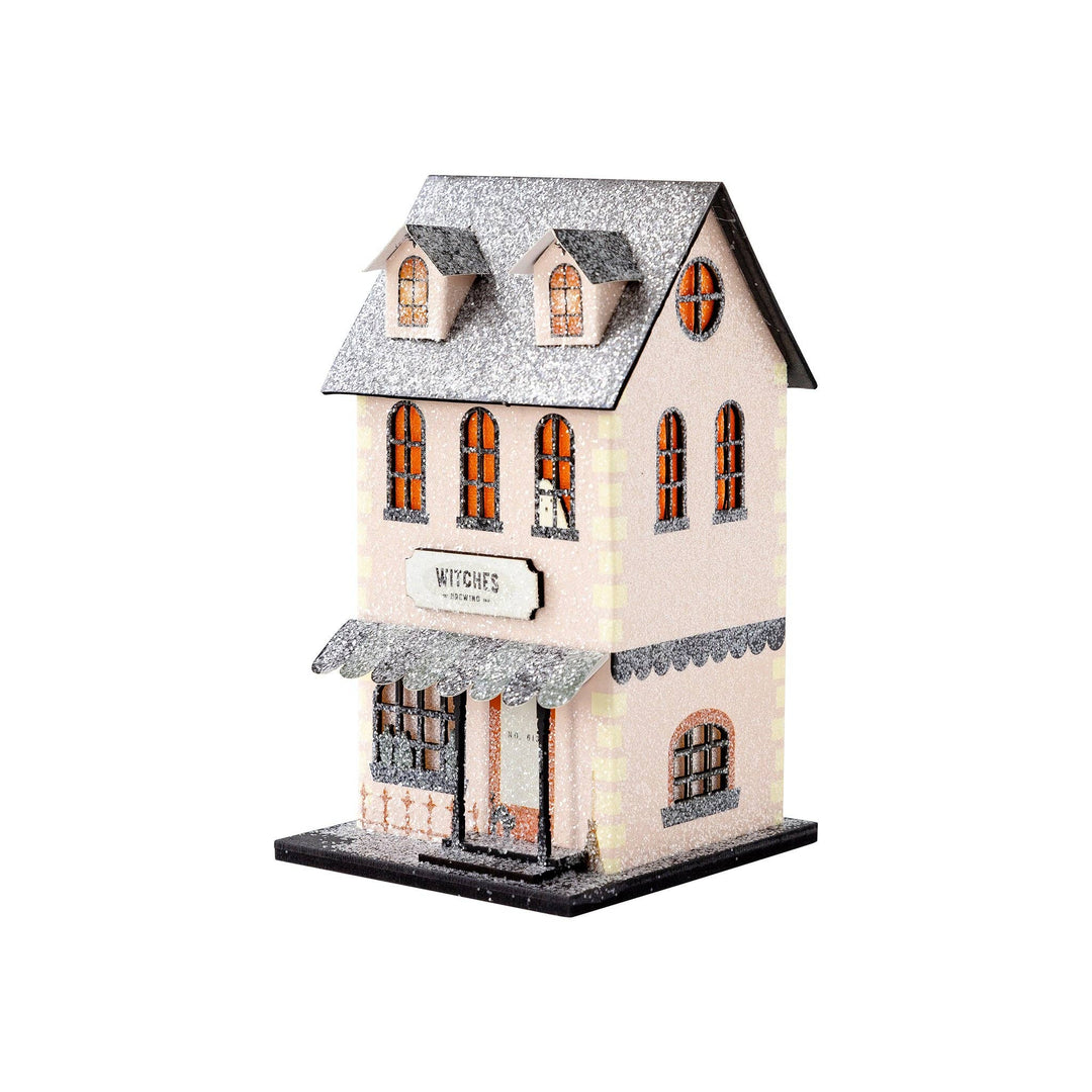 WITCHES BREWING HAUNTED VILLAGE HOUSE My Mind’s Eye Halloween Home Decor Bonjour Fete - Party Supplies