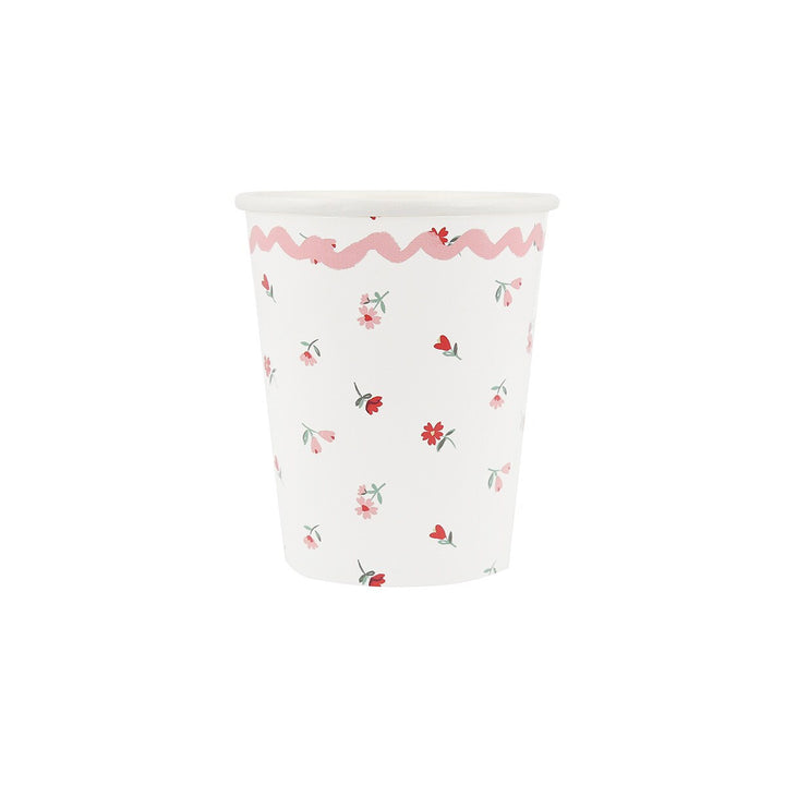 VINTAGE ROSE CUPS Meri Meri Cups Bonjour Fete - Party Supplies