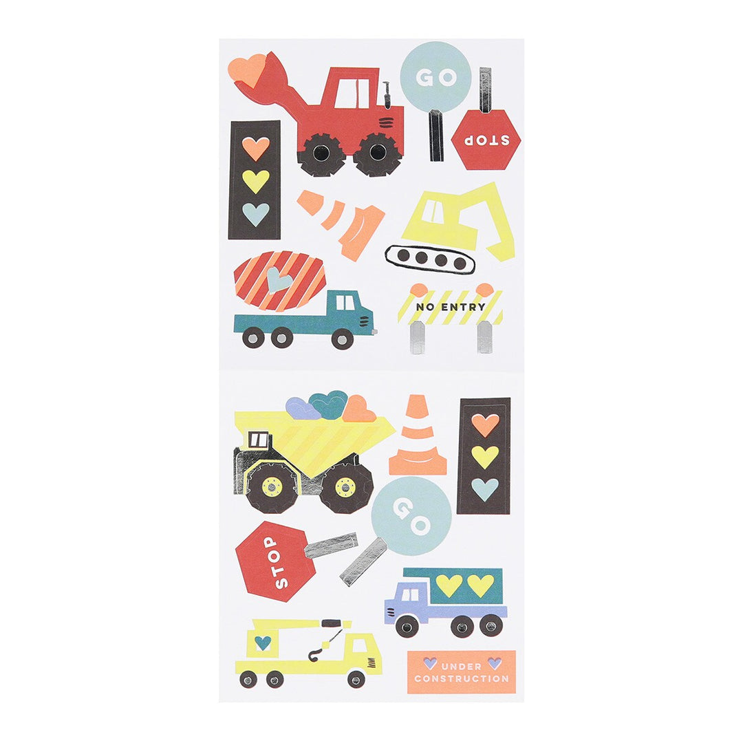 TRUCK KIDS VALENTINE'S CARDS & STICKER SET Meri Meri Valentines Party Favors TRUCK KIDS VALENTINE'S CARDS & STICKER SET Bonjour Fete - Party Supplies