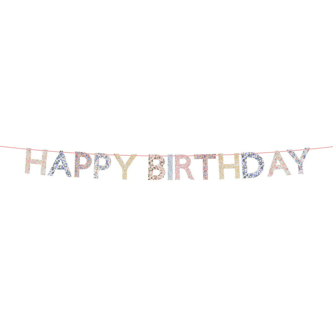 LIBERTY HAPPY BIRTHDAY GARLAND Meri Meri Garlands & Banners LIBERTY HAPPY BIRTHDAY GARLAND Bonjour Fete - Party Supplies