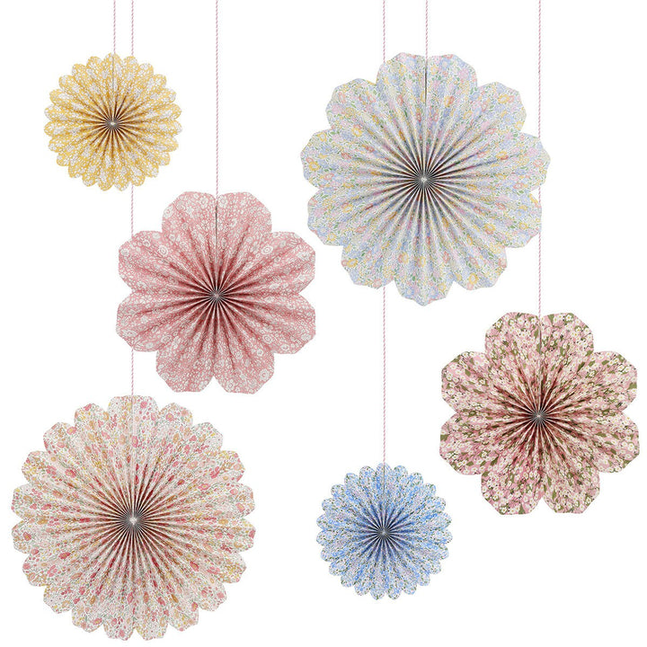 LIBERTY PAPER PINWHEEL DECORATIONS Meri Meri Hanging Decorations LIBERTY PAPER PINWHEEL DECORATIONS Bonjour Fete - Party Supplies