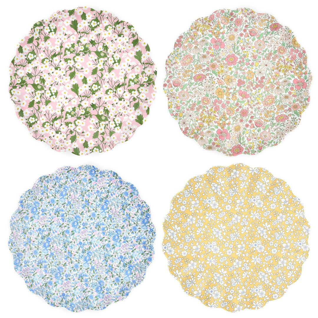 LIBERTY MIXED SET REUSABLE PLATES Meri Meri Plates LIBERTY MIXED SET REUSABLE PLATES Bonjour Fete - Party Supplies