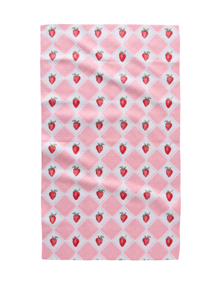 Vera Strawberries Tea Towel Geometry Vera Strawberries Tea Towel Bonjour Fete - Party Supplies