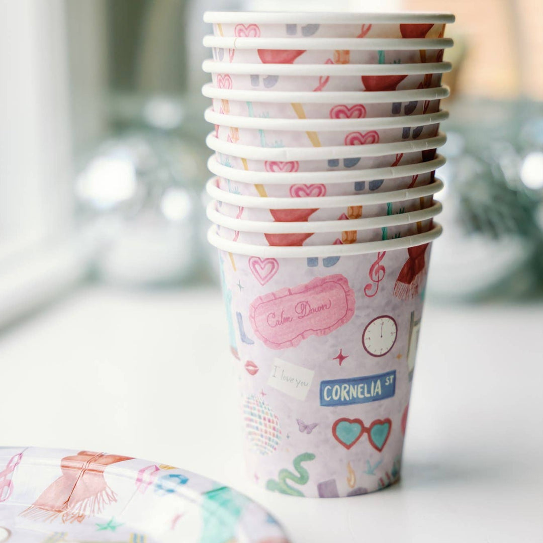 TAYLOR SWIFT ERAS ICON CUPS Gracefully Made Art Cups Bonjour Fete - Party Supplies