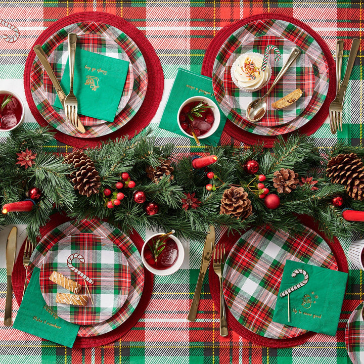 Winter Plaid Tablecloth Bonjour Fete Party Supplies Christmas Holiday Party Supplies