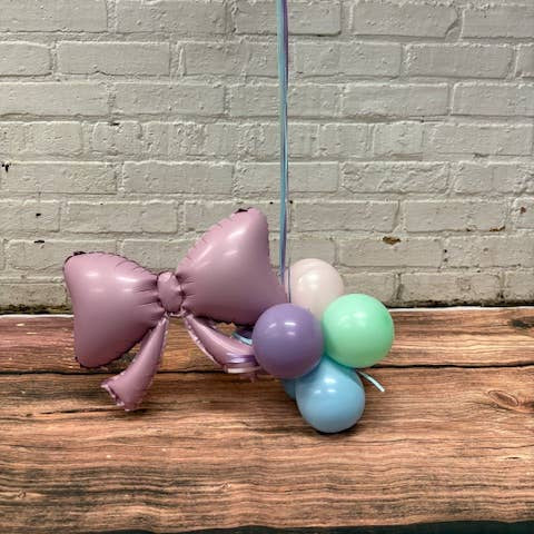 PINK MINI BOW FOIL BALLOON SET Burst Party Co Balloons PINK MINI BOW FOIL BALLOON SET Bonjour Fete - Party Supplies