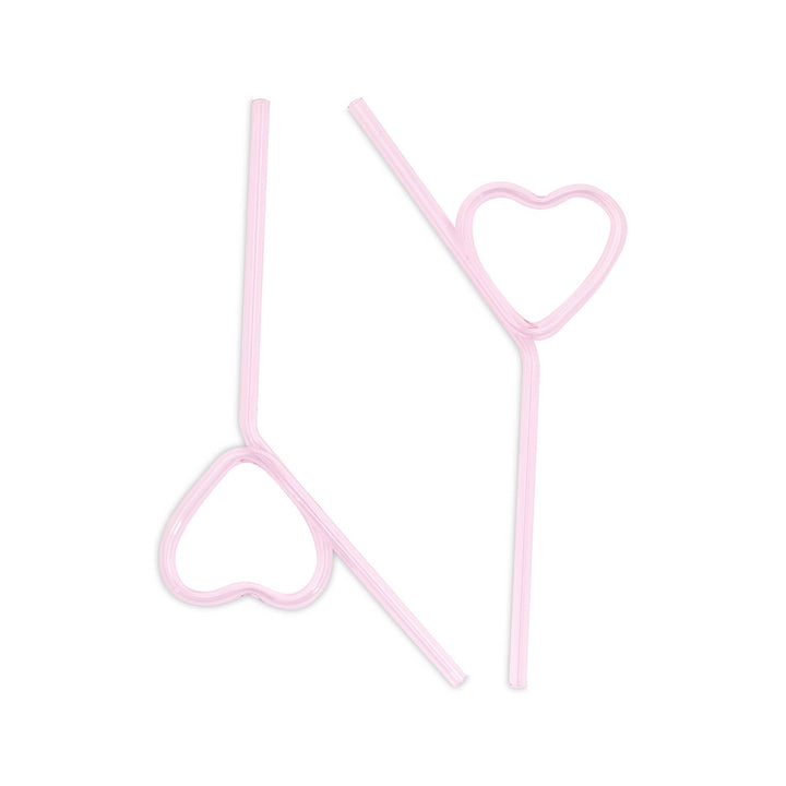 Glass Straw Set, Hearts Ban.do Glass Straw Set, Hearts Bonjour Fete - Party Supplies