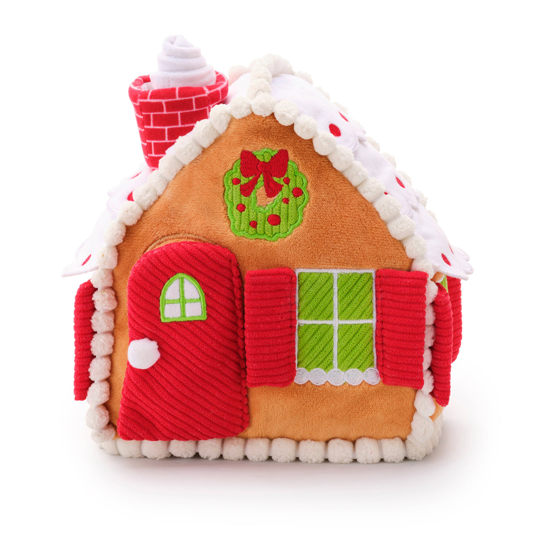 Gingerbread House Interactive Snuffle Holiday Dog Toy Bonjour Fete Party Supplies Holiday Pet