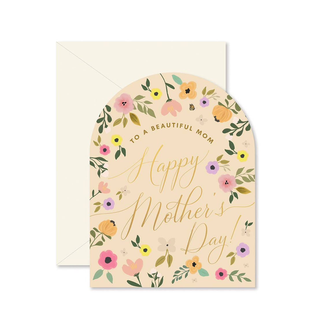 ARCH HAPPY MOTHER'S DAY CARD Ginger P. Designs Greeting Cards ARCH HAPPY MOTHER'S DAY CARD Bonjour Fete - Party Supplies