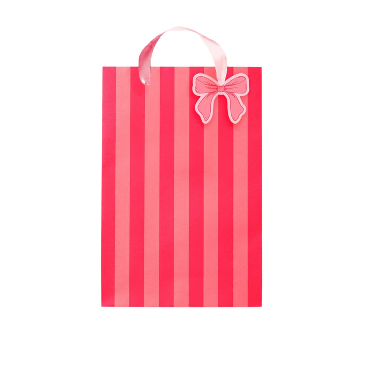 Bow and Stripes Gift Bag | Holiday: M Sunshine Studios Bow and Stripes Gift Bag | Holiday: M Bonjour Fete - Party Supplies