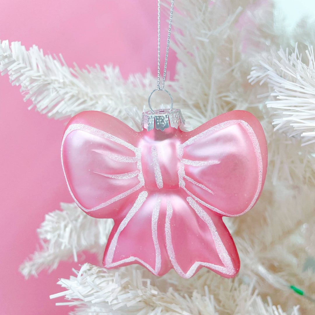 PINK BOW CHRISTMAS ORNAMENT Rock Paper Scissors Christmas Ornament PINK BOW CHRISTMAS ORNAMENT Bonjour Fete - Party Supplies