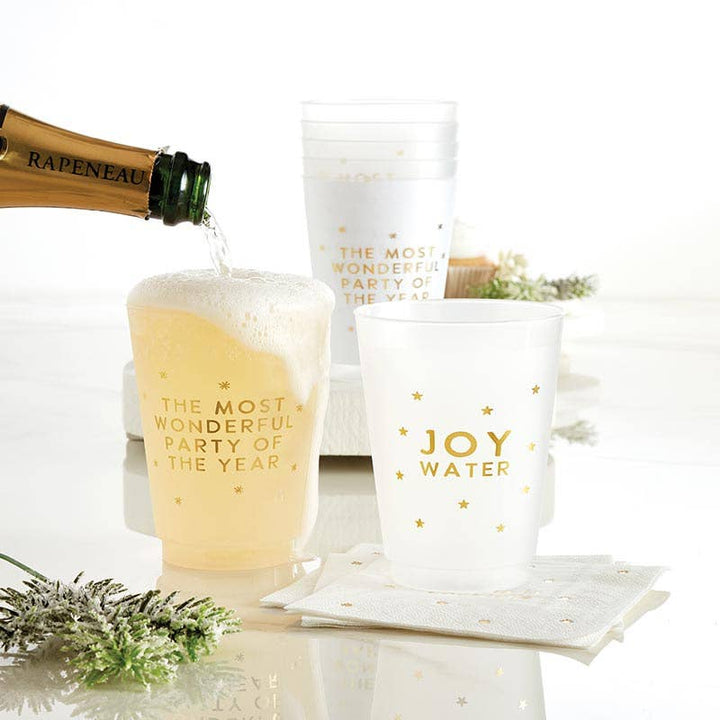 Gold Foil Frost Cups - Wonderful Party - Set of 6 Santa Barbara Design Studio by Creative Brands Gold Foil Frost Cups - Wonderful Party - Set of 6 Bonjour Fete - Party Supplies