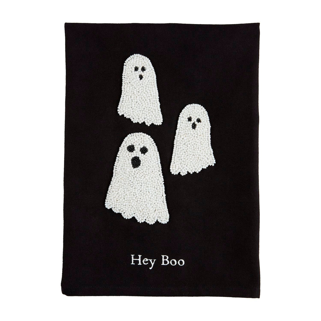 GHOSTS BEAD TOWEL Mud Pie Halloween Home Decor Bonjour Fete - Party Supplies