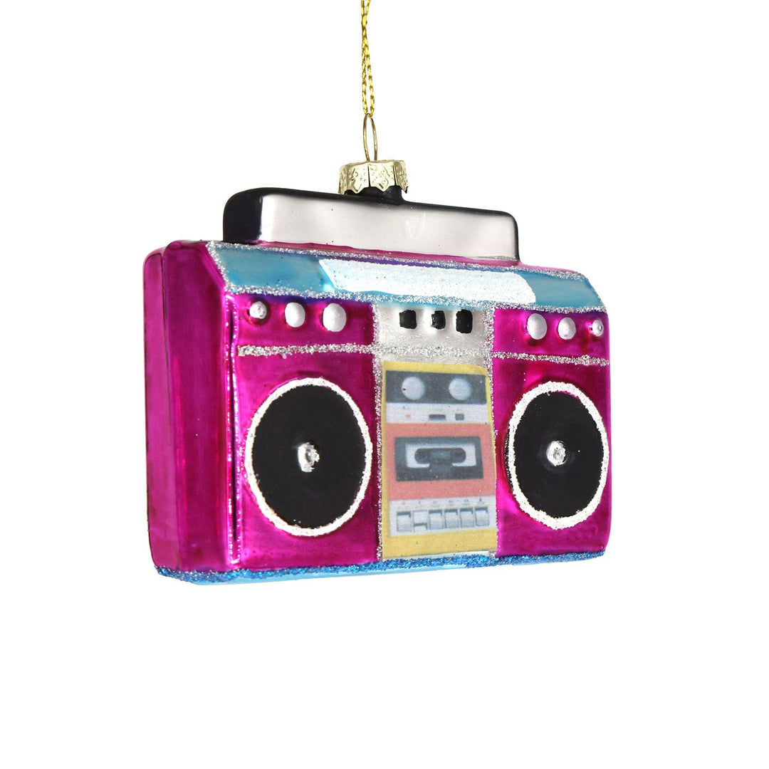 Christmas Ornament Vintage Glass Bulk Pink Boombox 108 Style Chive Christmas Ornament Vintage Glass Bulk Pink Boombox 108 Style Bonjour Fete - Party Supplies