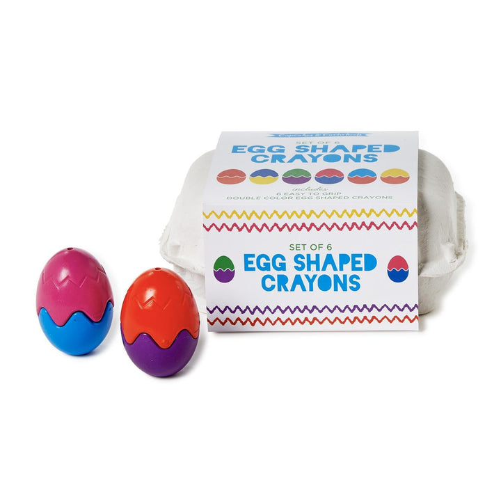 EGG SHAPED CRAYONS Two's Company Easter Gifts & Basket Fillers EGG SHAPED CRAYONS Bonjour Fete - Party Supplies